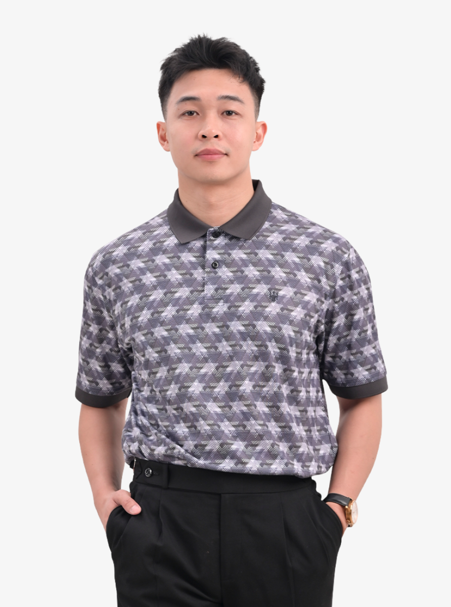 Áo Polo nam cao cấp HAAN Aesthetic Chất Liệu Bamboo Black Triangle -