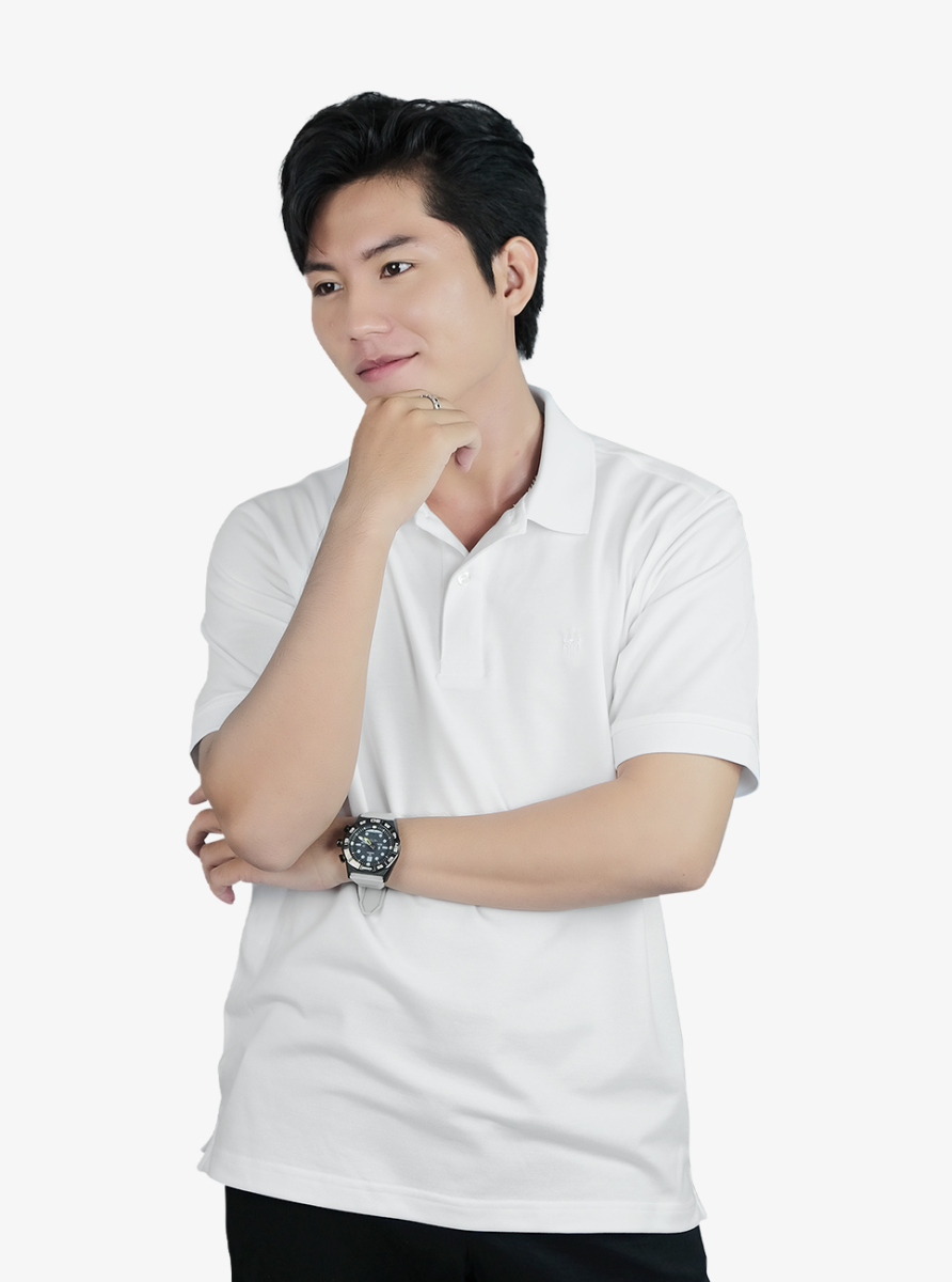 Áo Polo HAAN Aesthetic Chất Liệu Drytech Trắng Trơn -