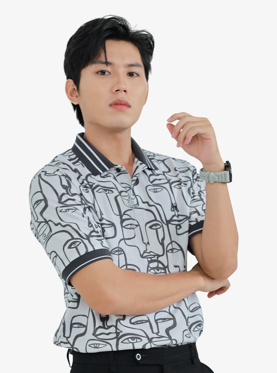 Áo Polo HAAN Aesthetic Chất Liệu Drytech Art Trắng -